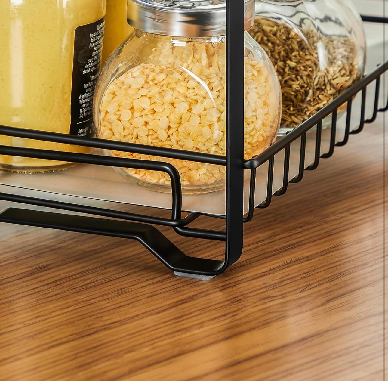 SONGMICS 2-Tier Plastic Spice Rack Organizer