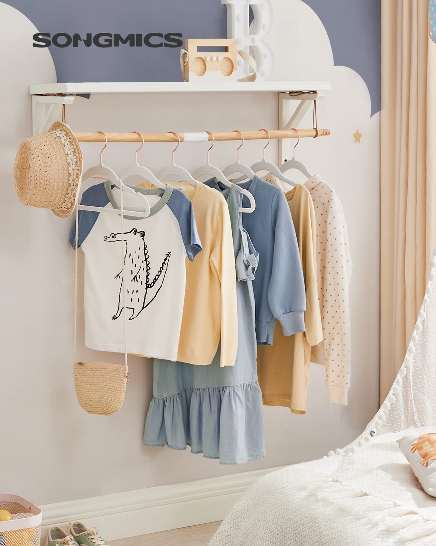 SONGMICS Kids Velvet Clothes Hangers
