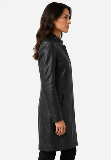 Danier Women’s Long Leather Coat - Small