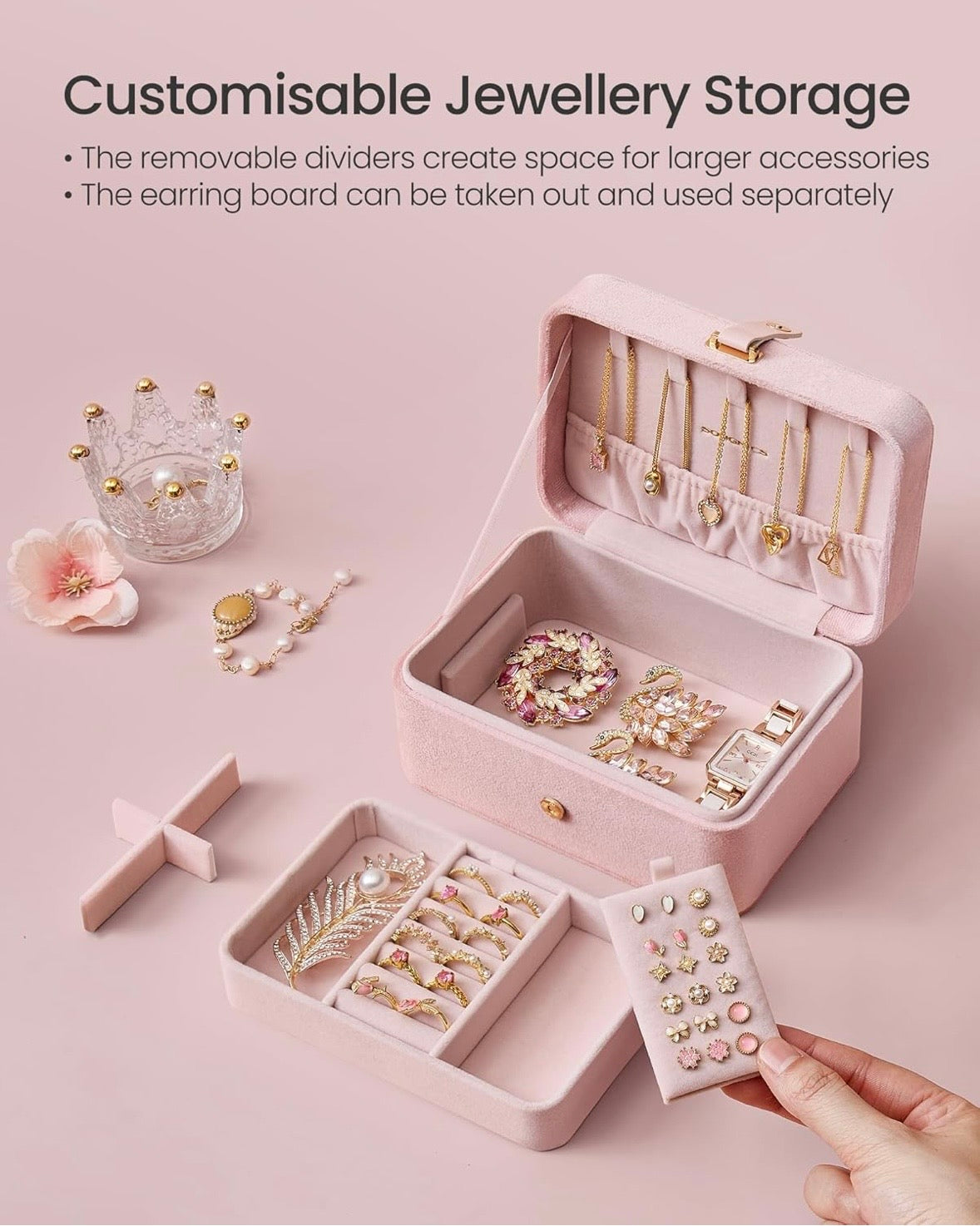 SONGMICS Travel Jewelry Organizer