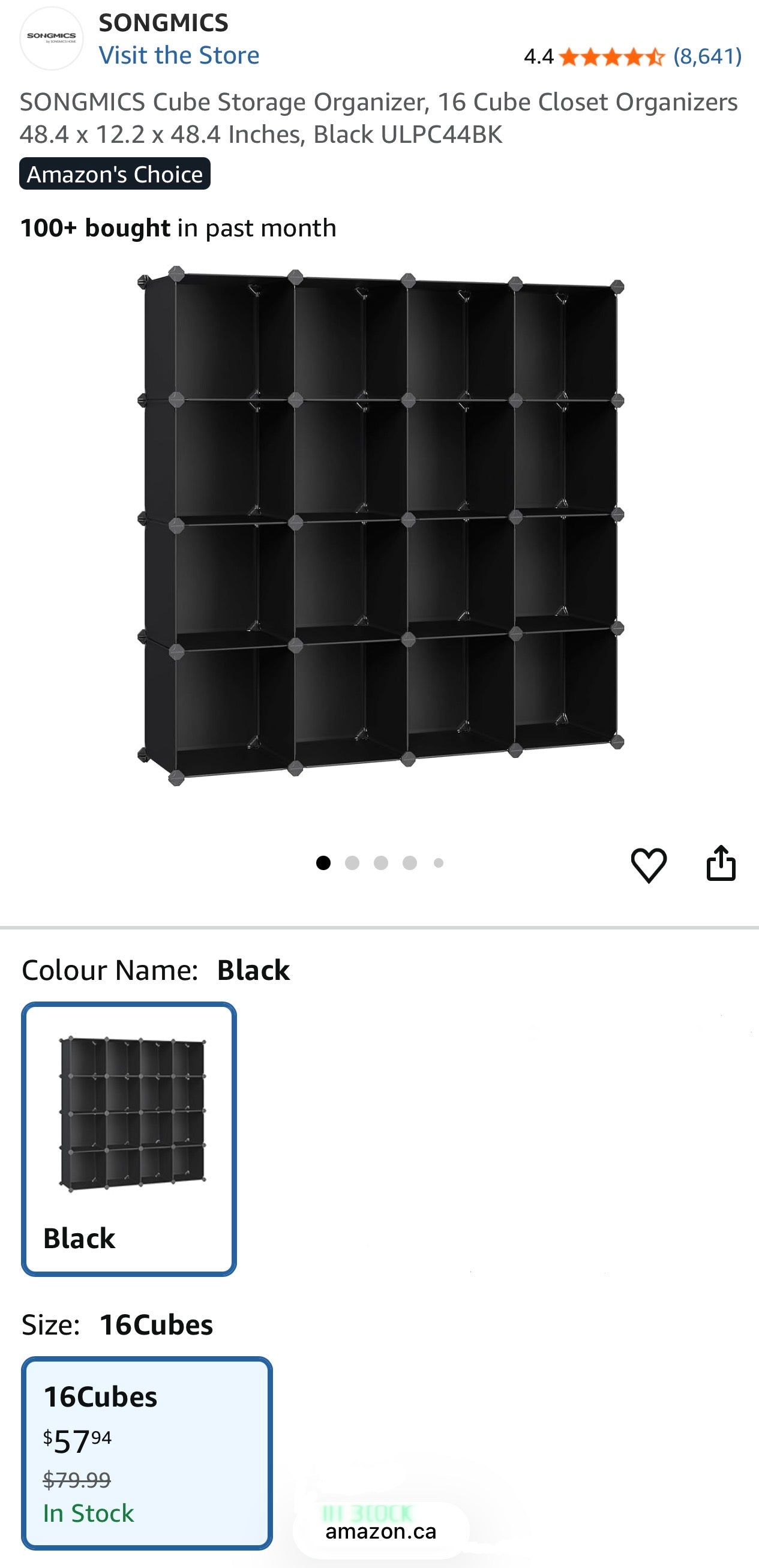 16-Cube Modular Storage Organizer