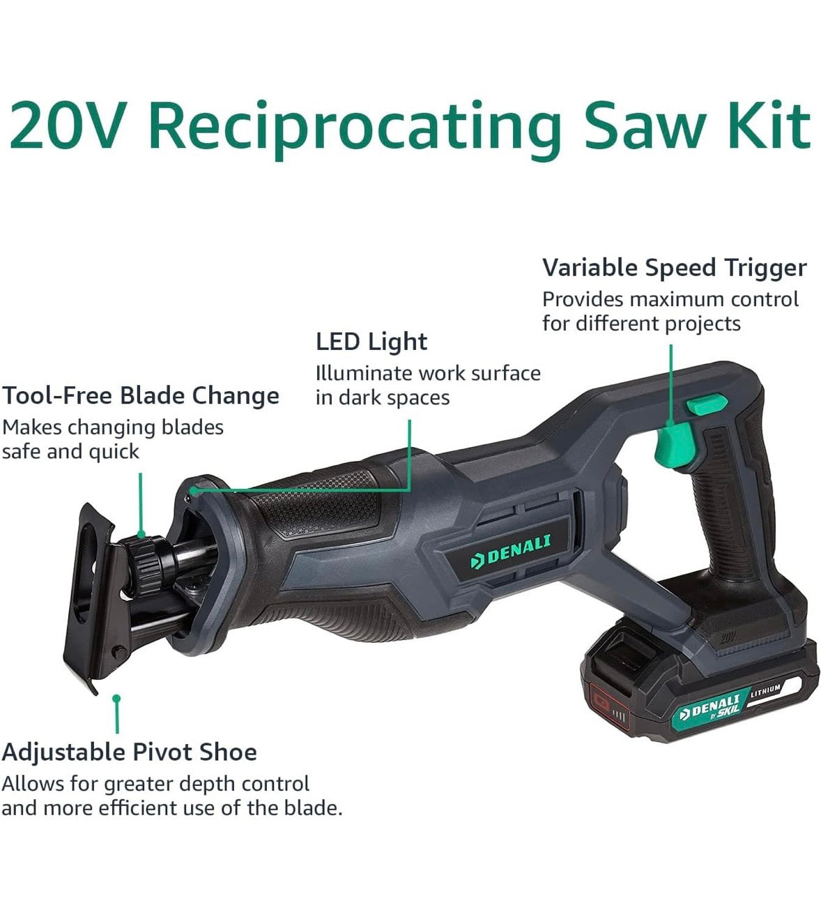 Denali by SKIL 20V Cordless 4-Tool Combo Kit