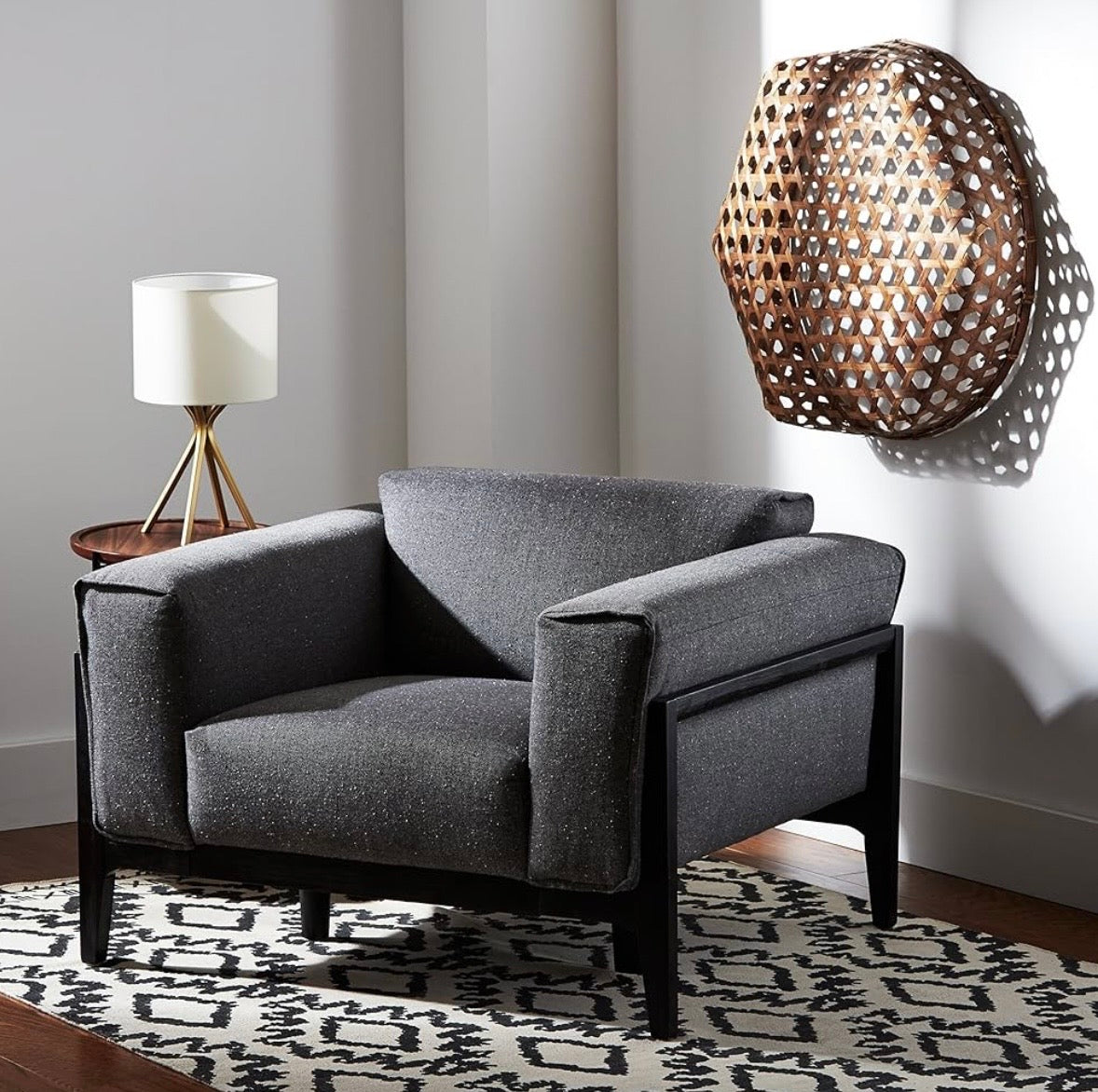 Modern Satin Gold Table Lamp with Linen Shade