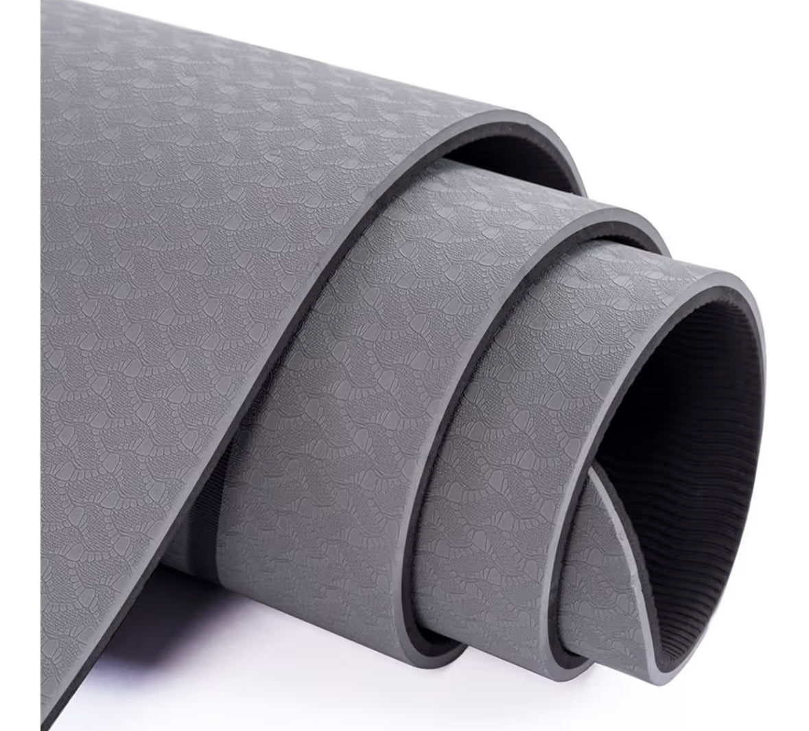 UMINEUX Eco-Friendly TPE Yoga Mat — Double-Sided Non-Slip Fitness Mat with Carry Bag (Open Box – Brand New)