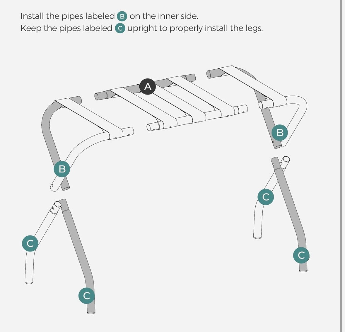 SONGMICS Folding Luggage Rack