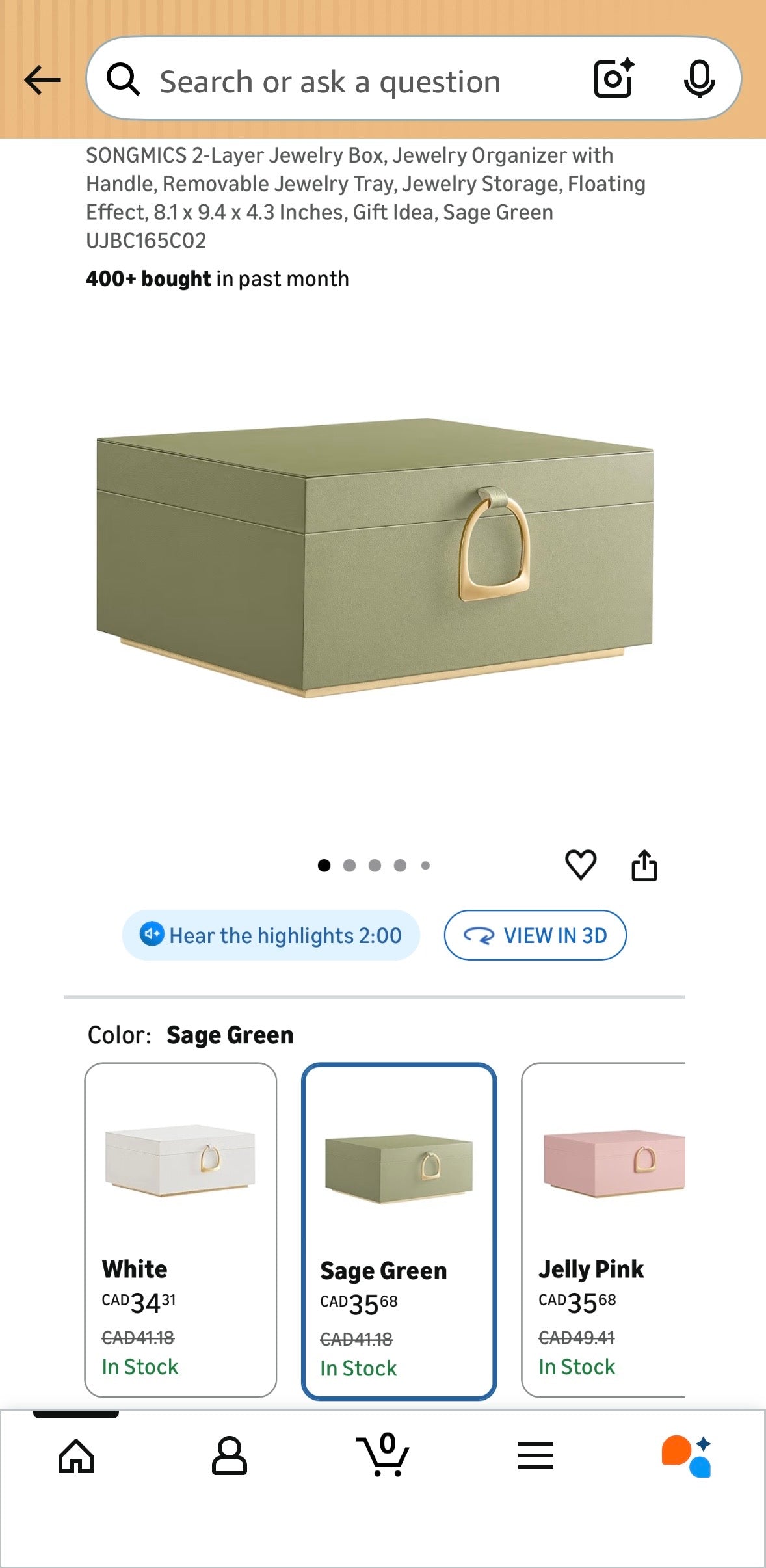 Luxury Floating Jewelry Box Organizer