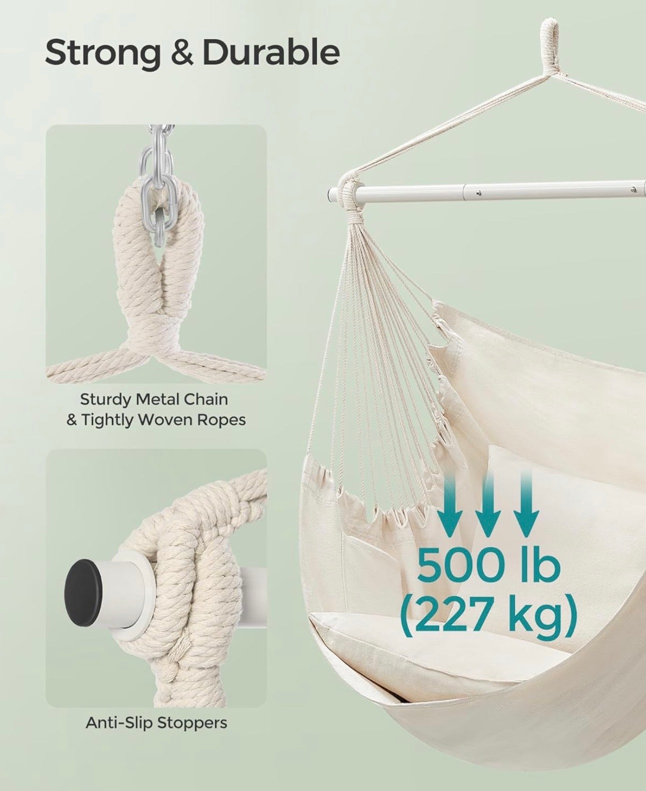 SONGMICS Hanging Hammock Chair