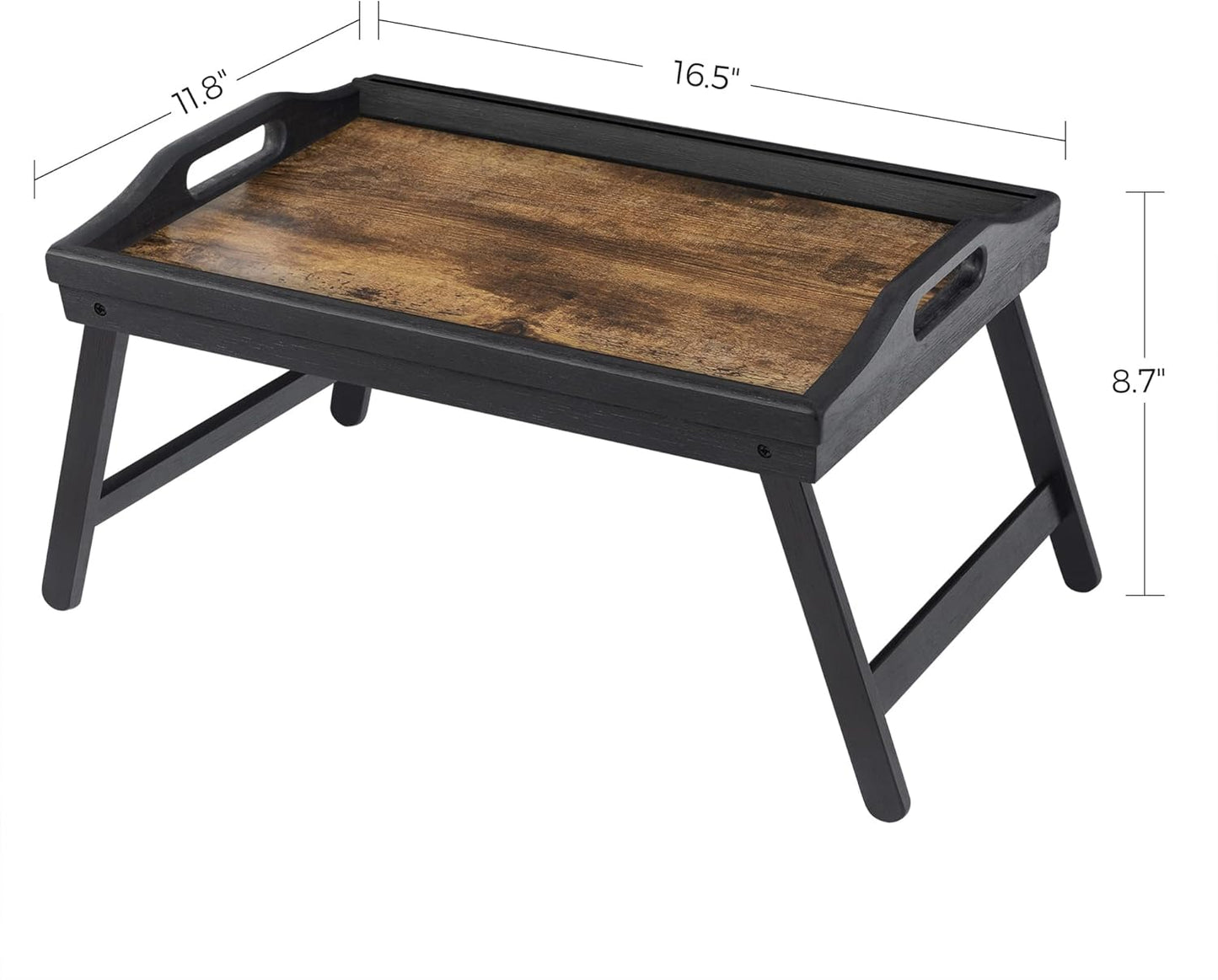 SONGMICS Rustic Folding Breakfast Tray – Rustic Brown