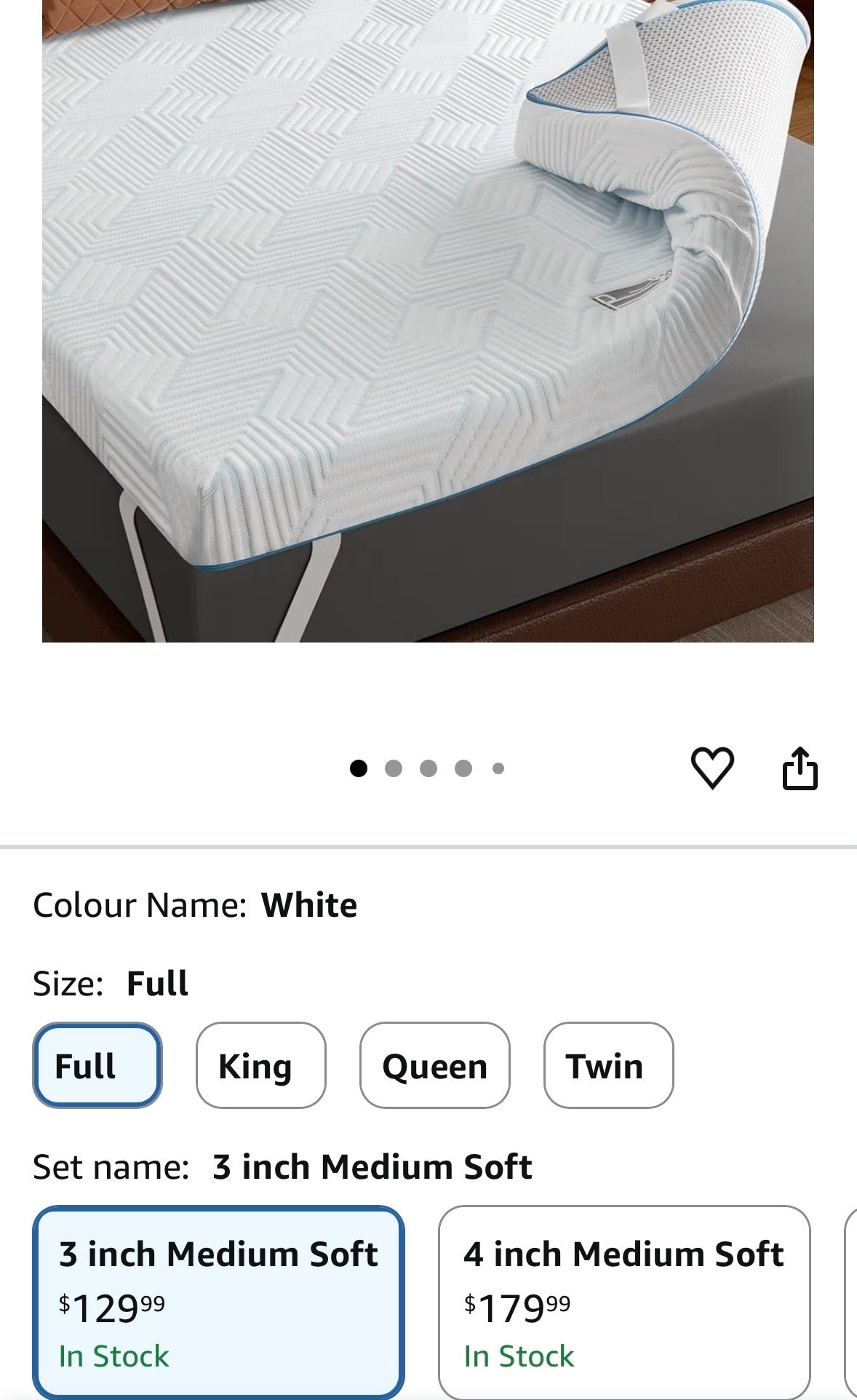 Novilla Cooling Memory Foam Mattress Topper – Full Size