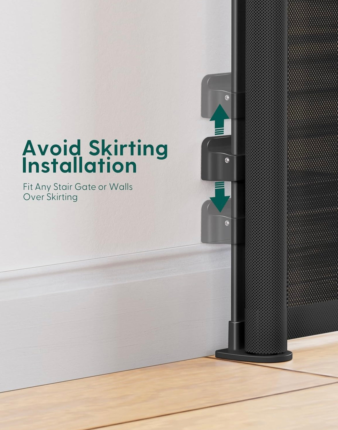 MOMSSY Extra-Wide Retractable Baby & Pet Gate – 122” Wide x 34” Tall (40% Off Amazon Sale Price)