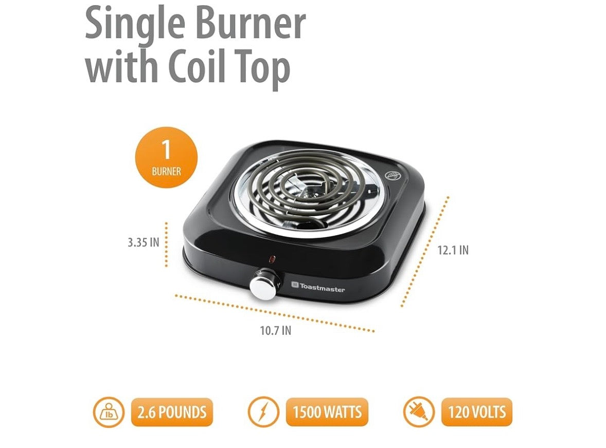 Toastmaster Single Burner Electric Cooktop