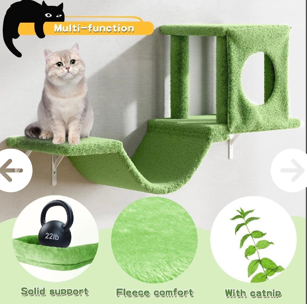 6-Piece Wall-Mounted Cat Furniture Set