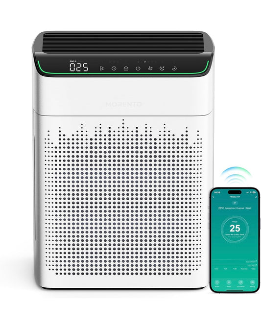 NEW – MERONTE Smart HEPA Air Purifier for Large Rooms (Up to 1690 sq. ft.) – App & Voice Control