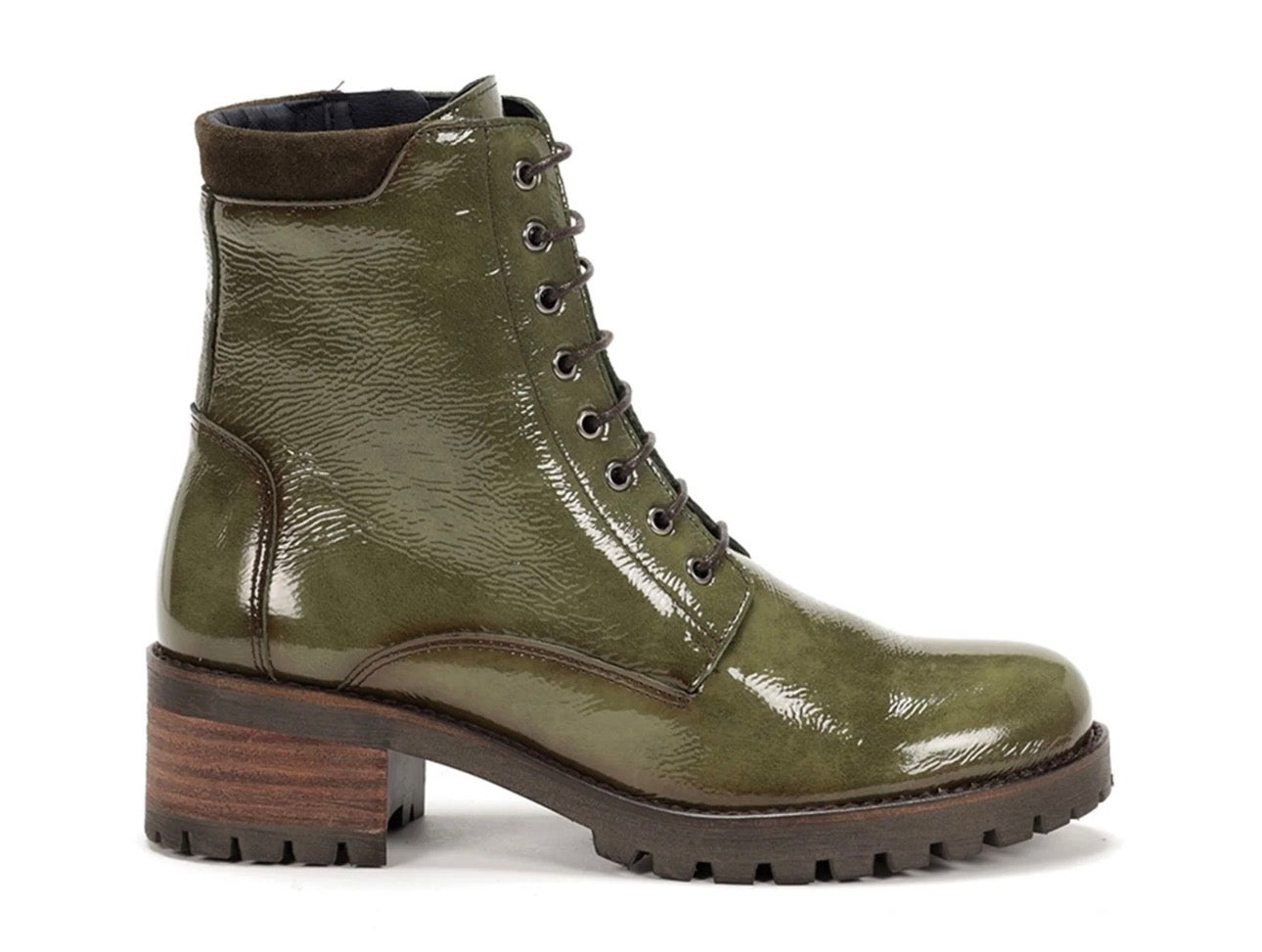 Dorking by Fluchos Women’s Patent Leather Lace-Up Boots