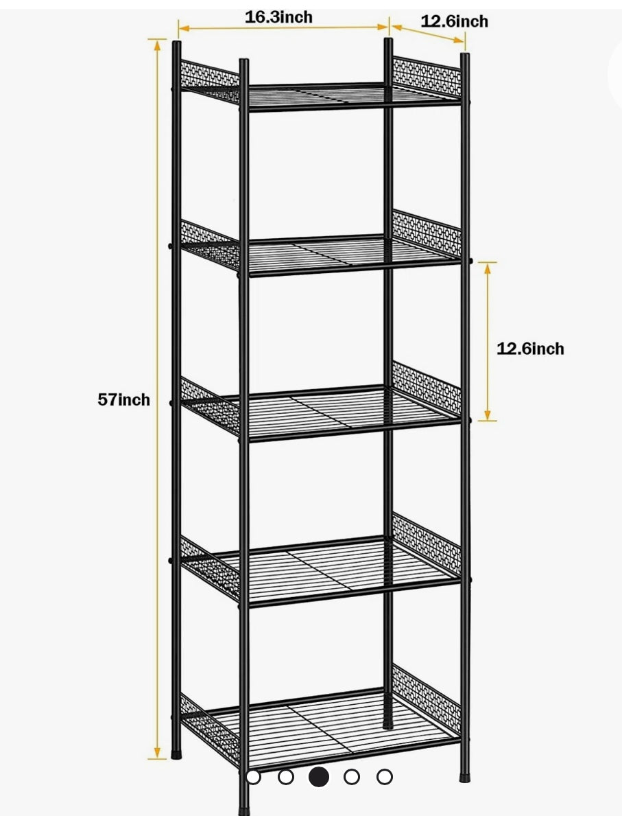 5-Tier Heavy-Duty Metal Storage Shelving Unit