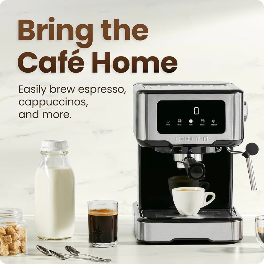 Chefman CraftBrew Digital Espresso Machine