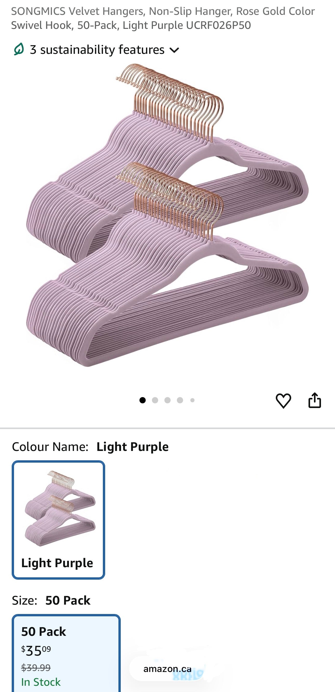 SONGMICS Velvet Slim Hangers – Set of 50