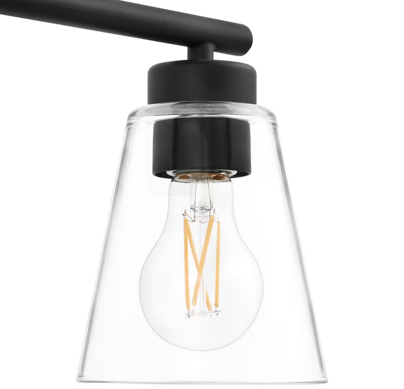 Hampton Bay 3-Light Matte Black Vanity Light
