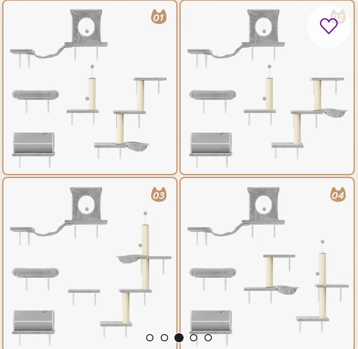 Luxury Cat Wall Furniture Set