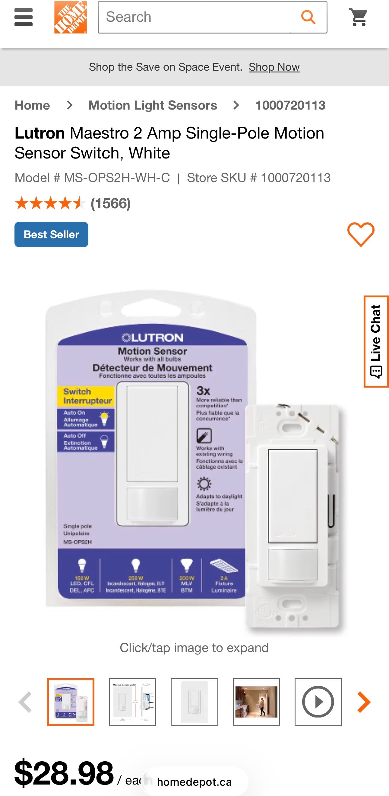 Lutron Maestro Occupancy Sensor Light Switch