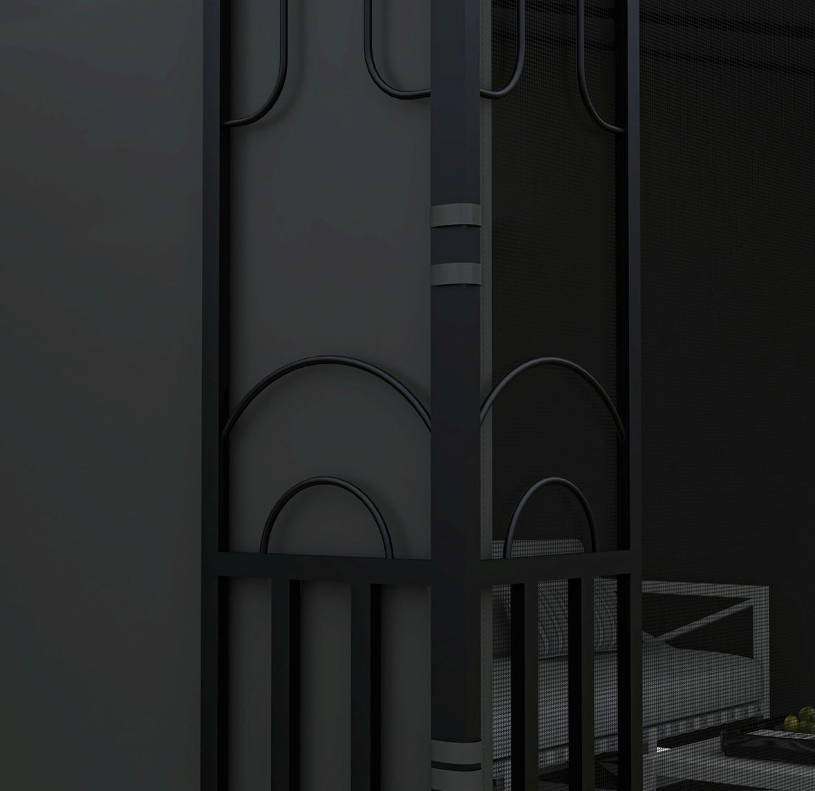 Outsunny Wall-Mounted Pergola with Side Curtains & Netting – Steel Frame | UV-Protected Awning | Modern Design