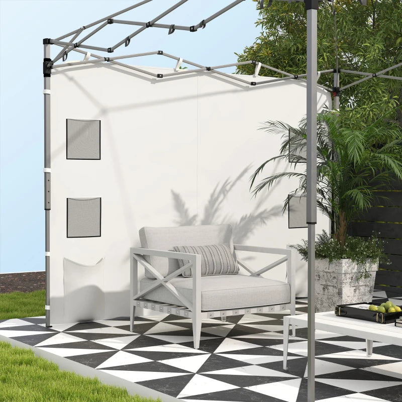 Outsunny 10×10 FT Pop-Up Canopy Sidewall with 4 Storage Bags