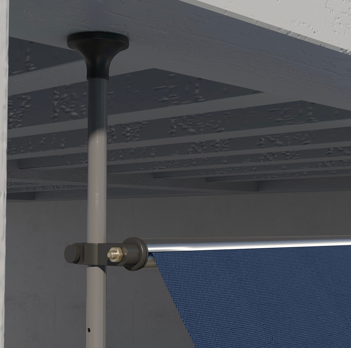 Outsunny Freestanding Retractable Awning – Adjustable Height | 0–90° Tilt | UV30+ Sun Protection | Steel & Aluminum Frame