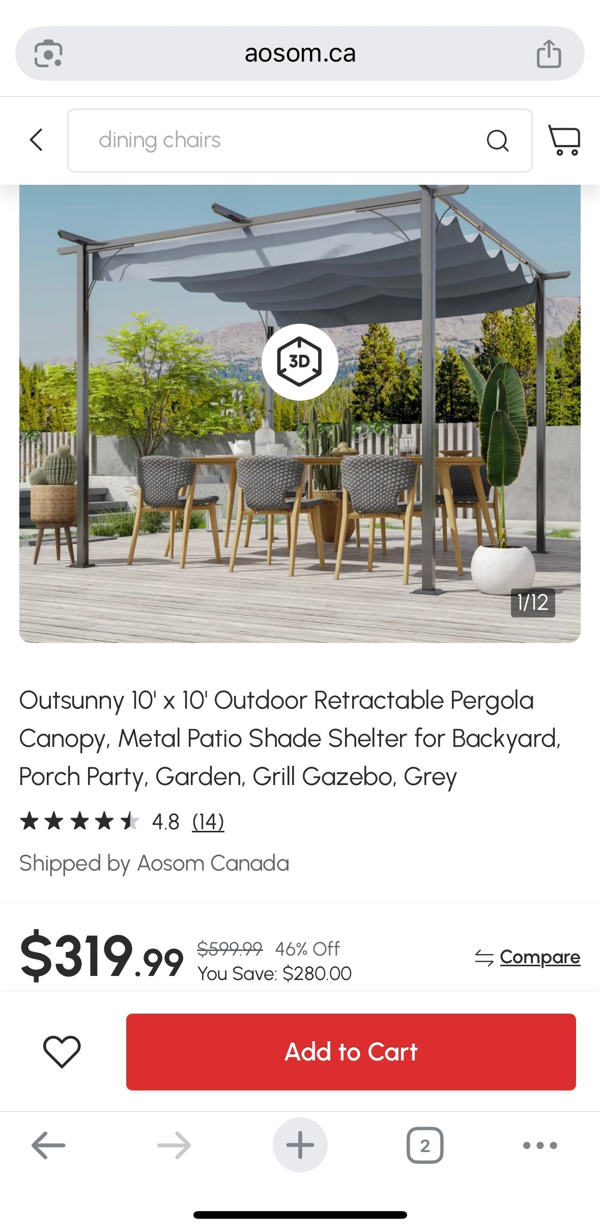 Outsunny 10×7 ft Retractable Pergola Gazebo — Heavy-Duty Metal Frame with Adjustable Canopy (Classic Grey)