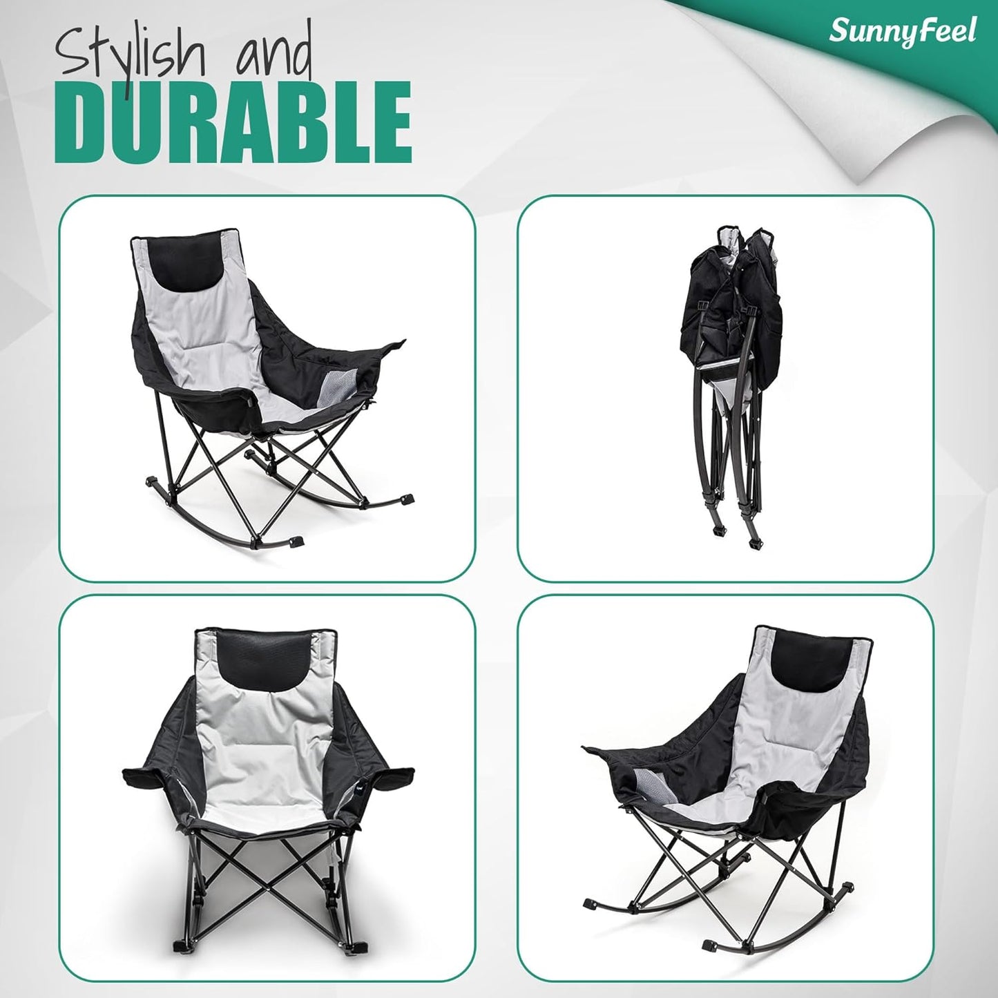 SUNNYFEEL Portable Rocking Camping Chair