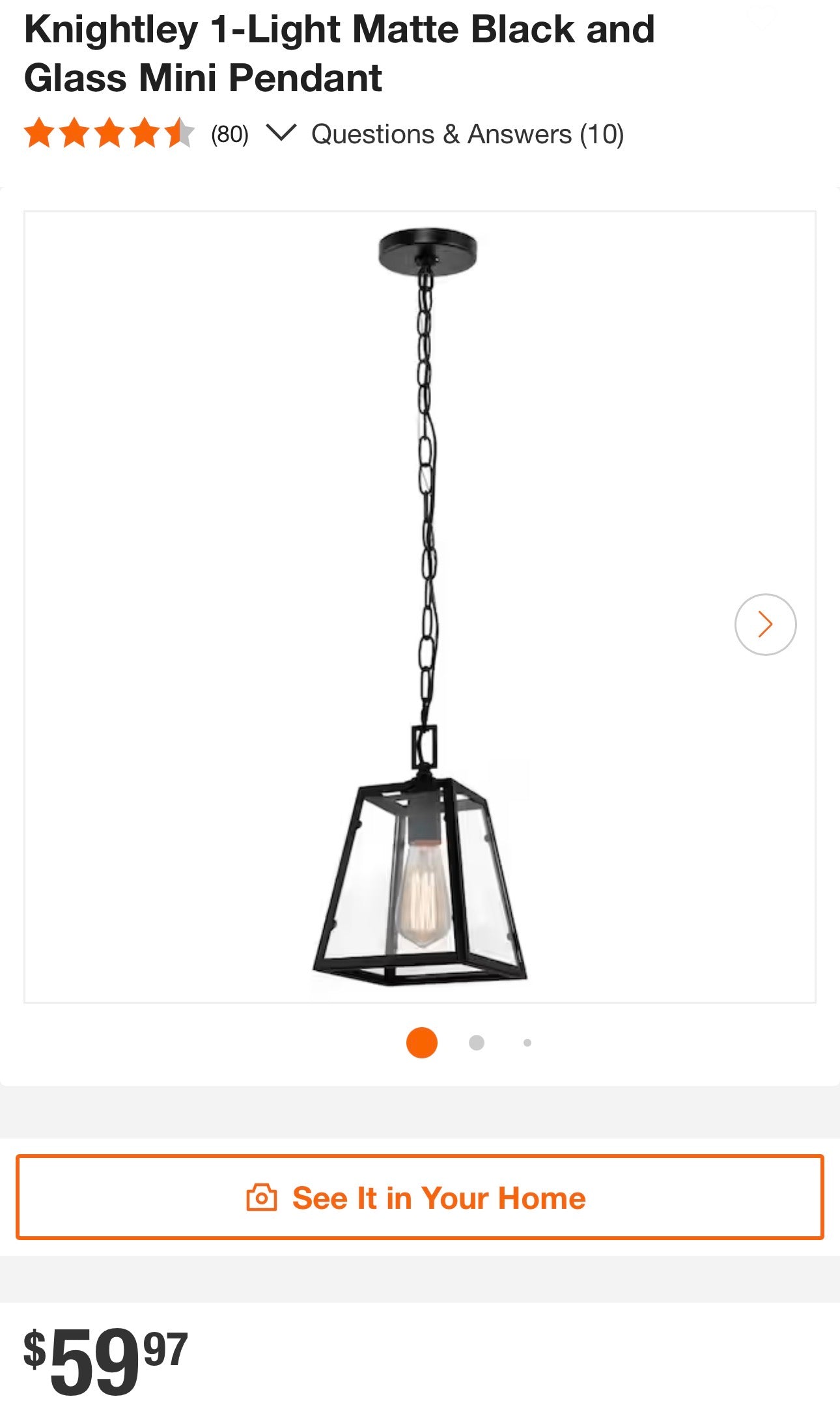 Home Decorators Collection Farmhouse Mini Pendant