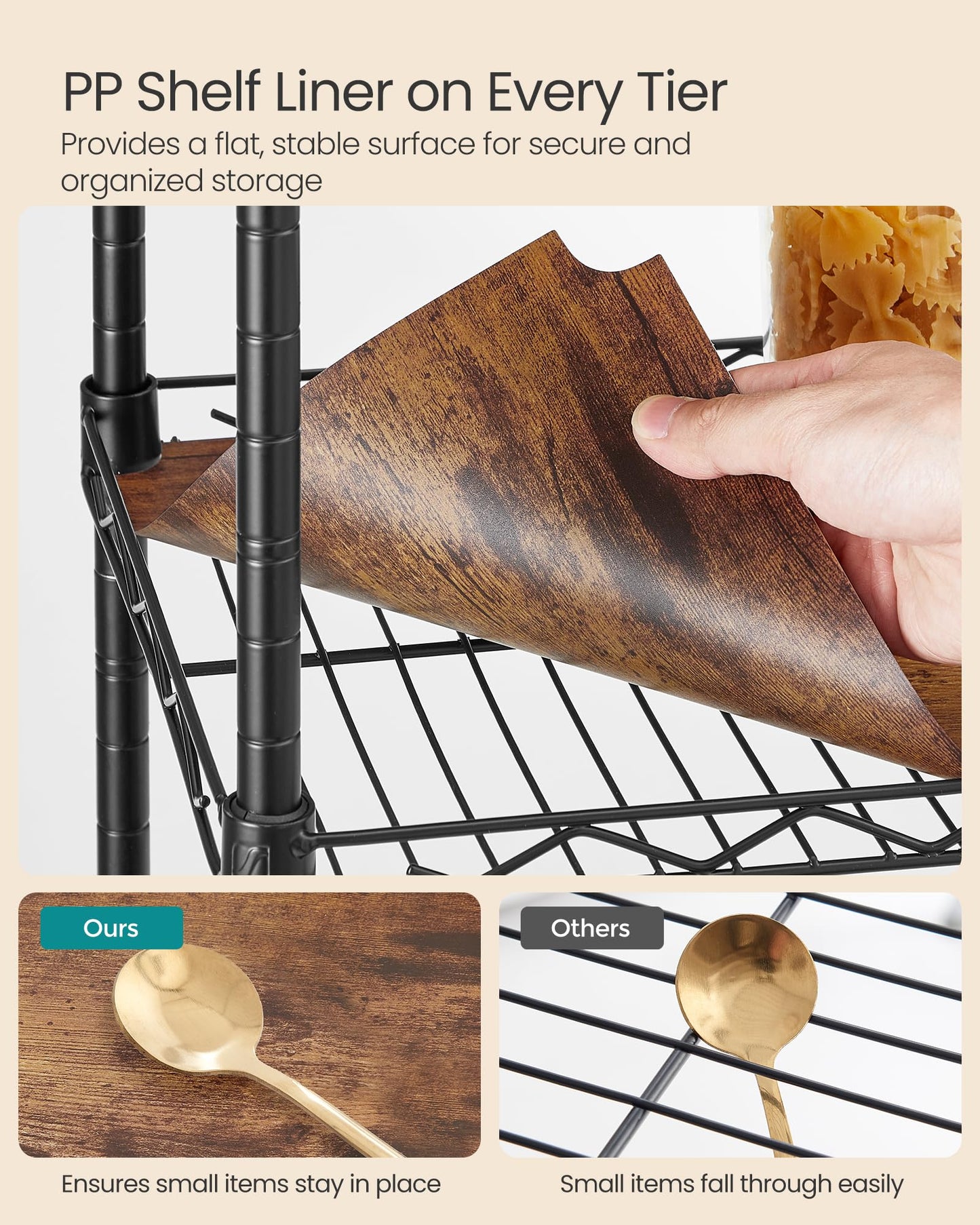 5-Tier Adjustable Metal Storage Shelf