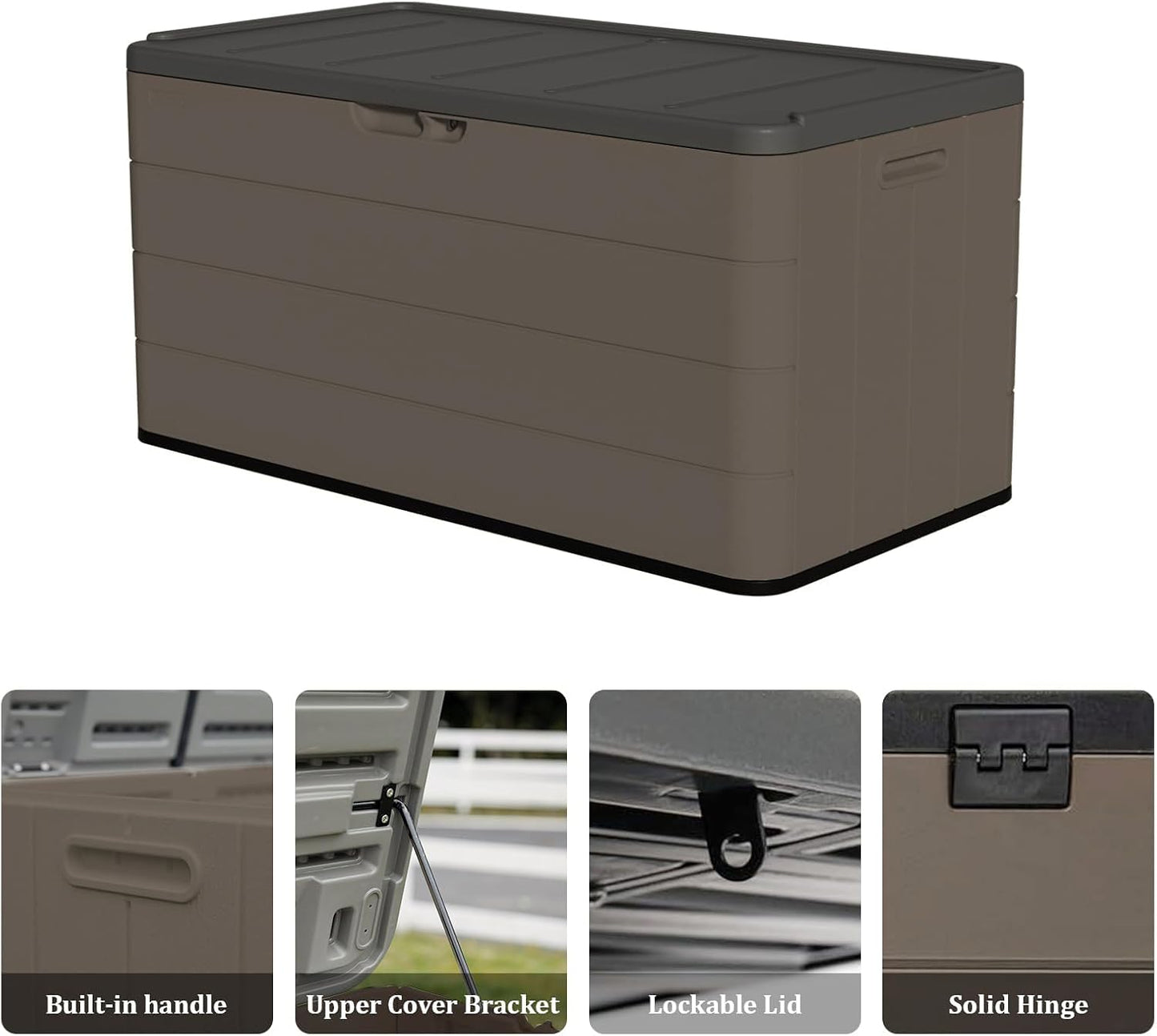 ZZM 100-Gallon Resin Deck Box with Wheels