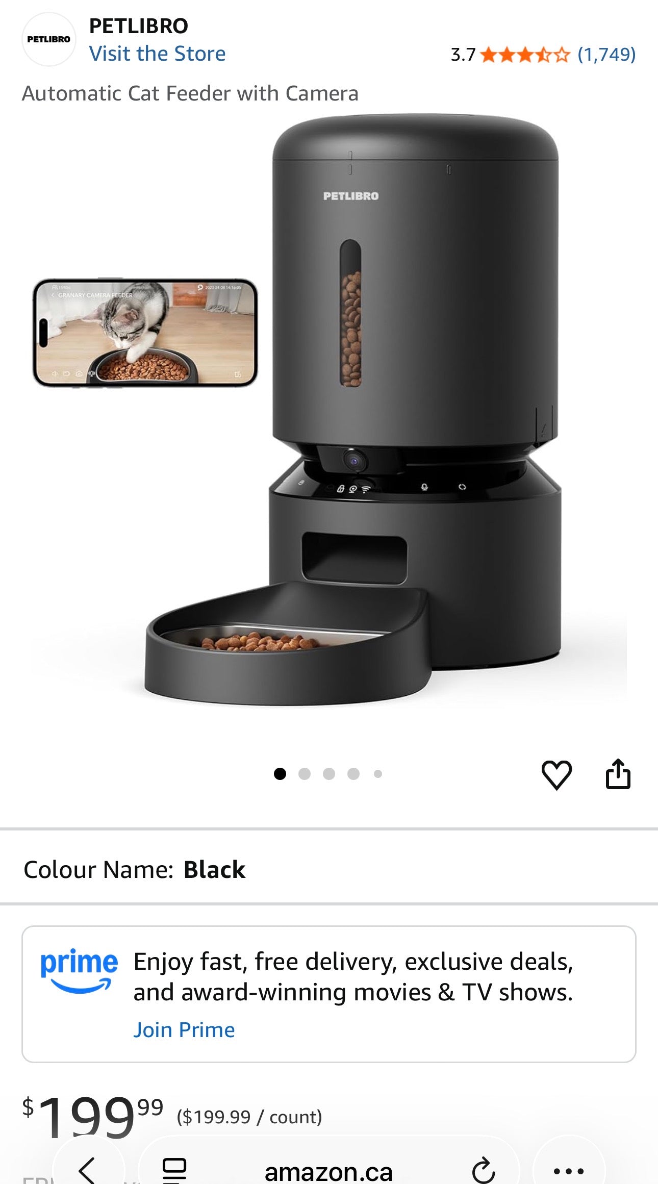 PETLIBRO 5L Smart Automatic Pet Feeder with Camera – 5G WiFi