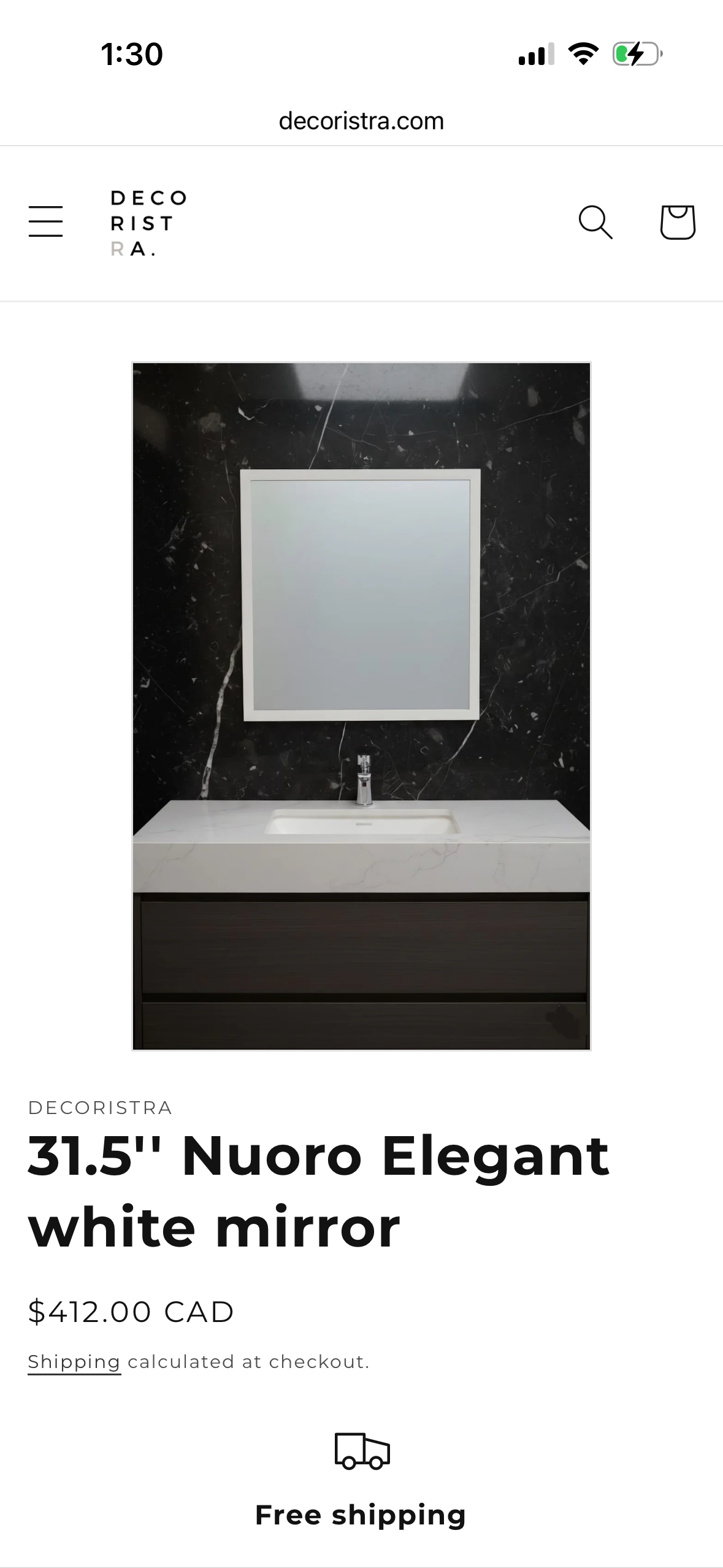 Nuoro Elegant White Framed Wall Mirror