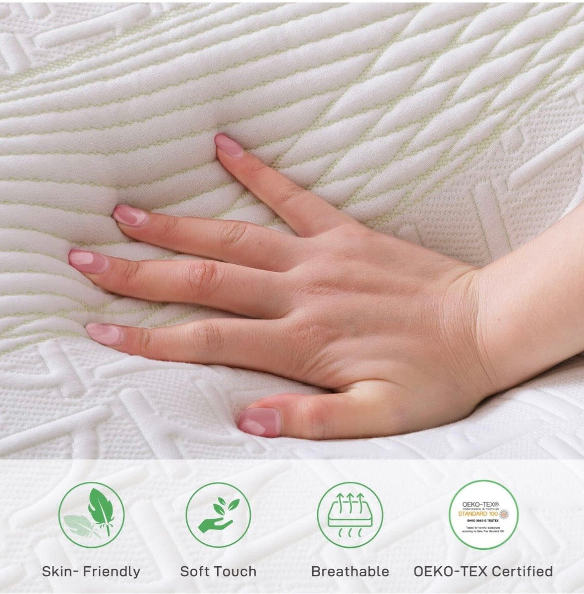 Novilla Cooling Memory Foam Mattress Topper – Full Size