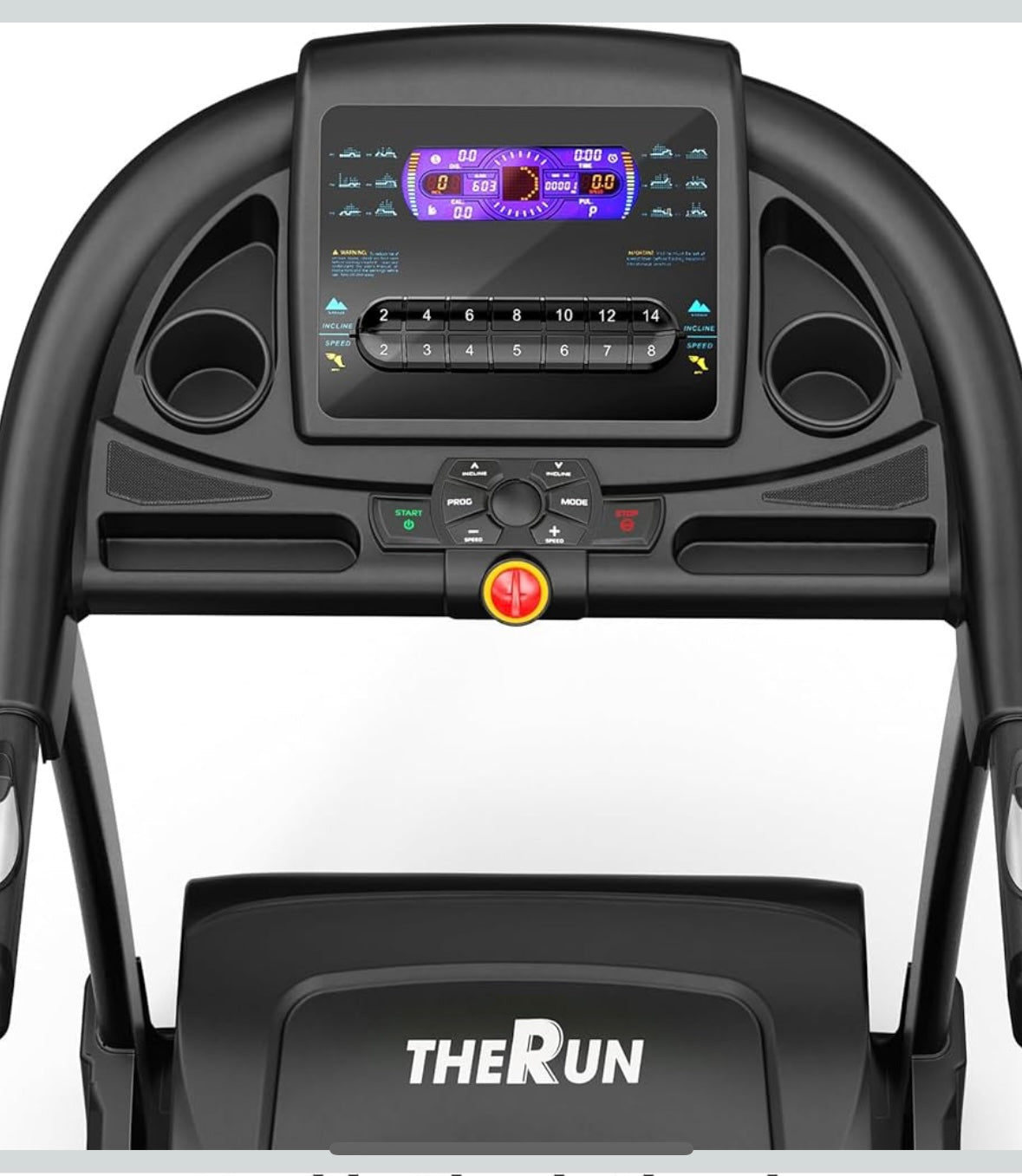 THERUN Foldable Auto Incline Treadmill – 3.5 HP Bluetooth Home Treadmill