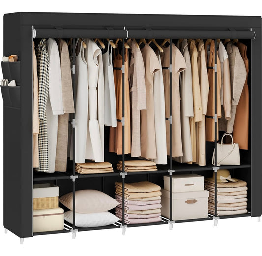 SONGMICS 5-Tier Portable Closet Organizer – Ink Black