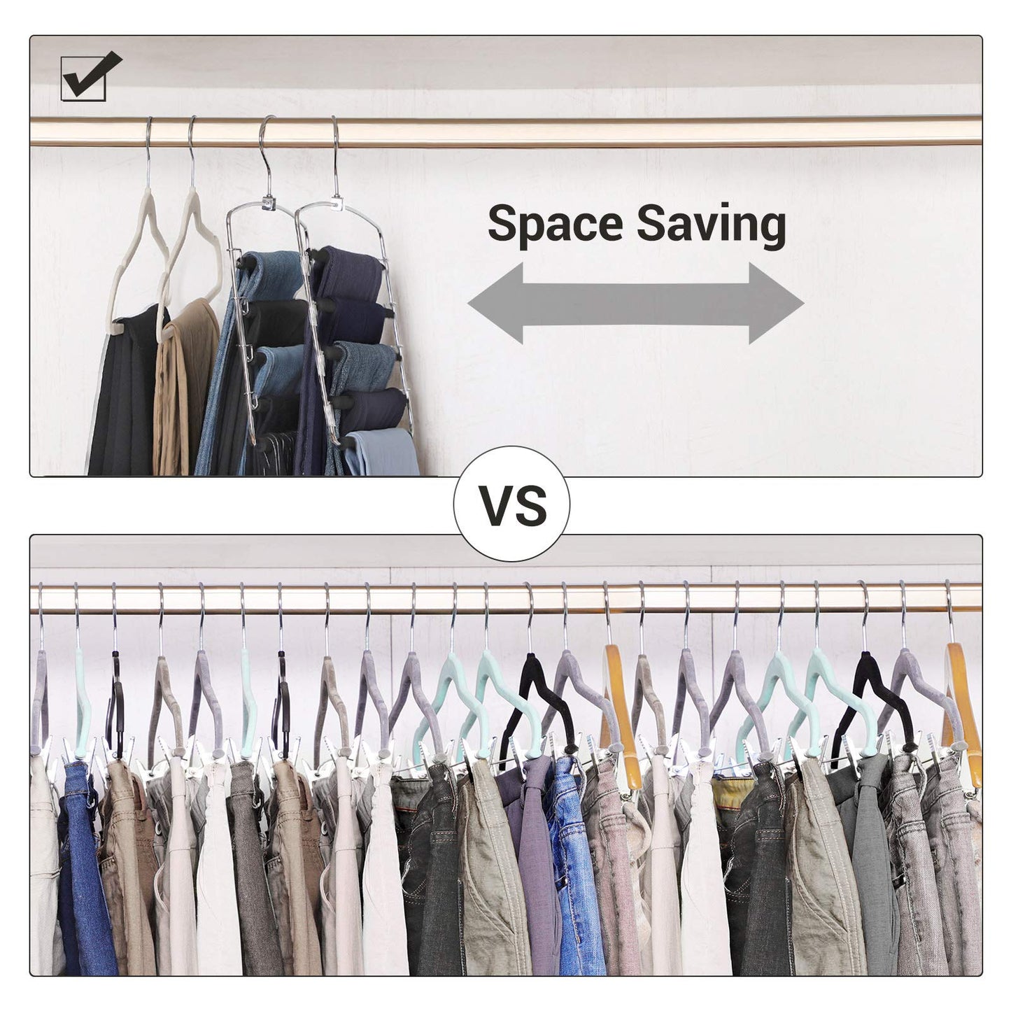 Space-Saving Trouser Hanger Set