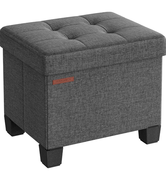 SONGMICS Small Ottoman Foot Rest with Storage
