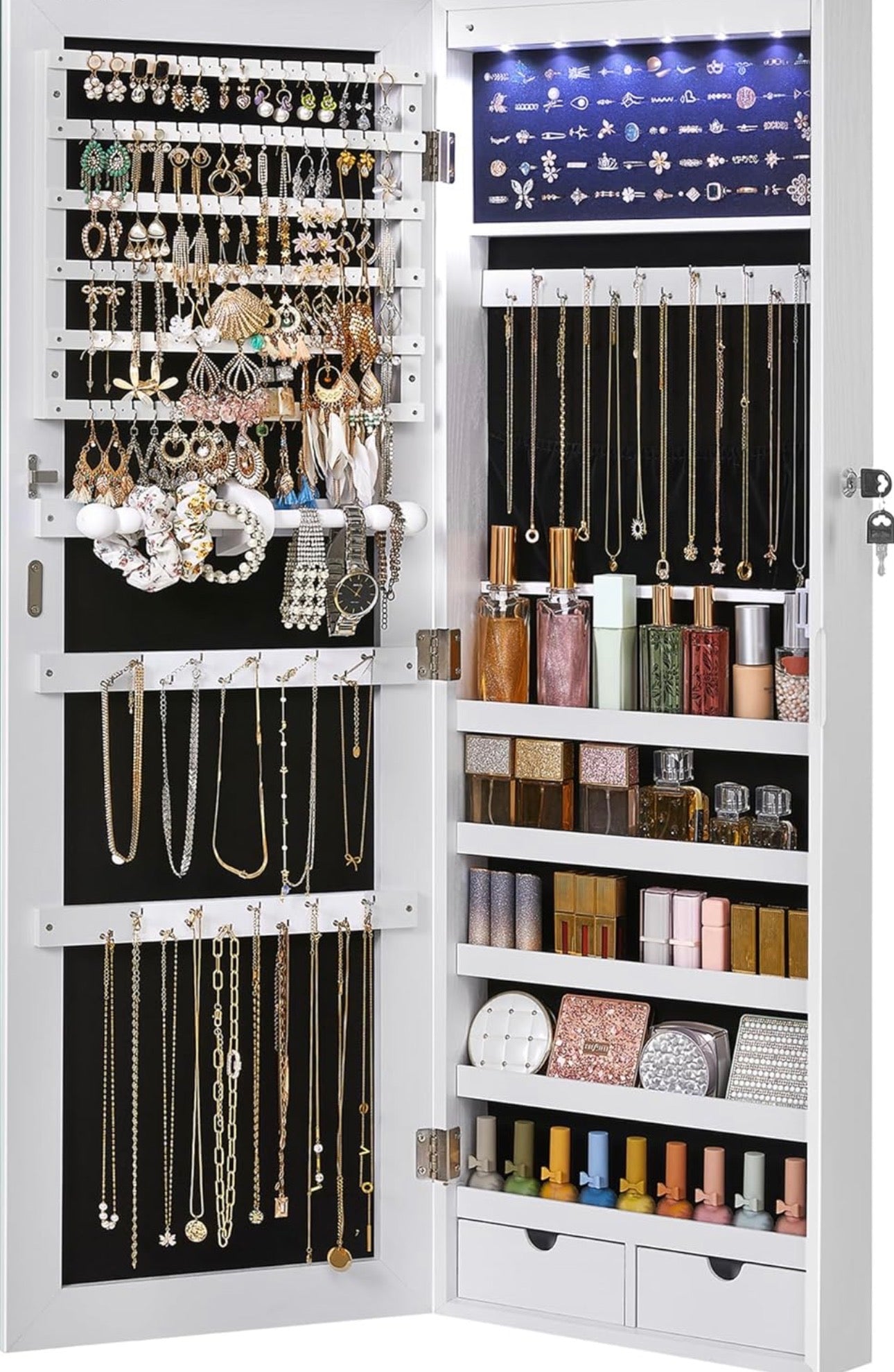 SONGMICS Hanging Jewelry Cabinet