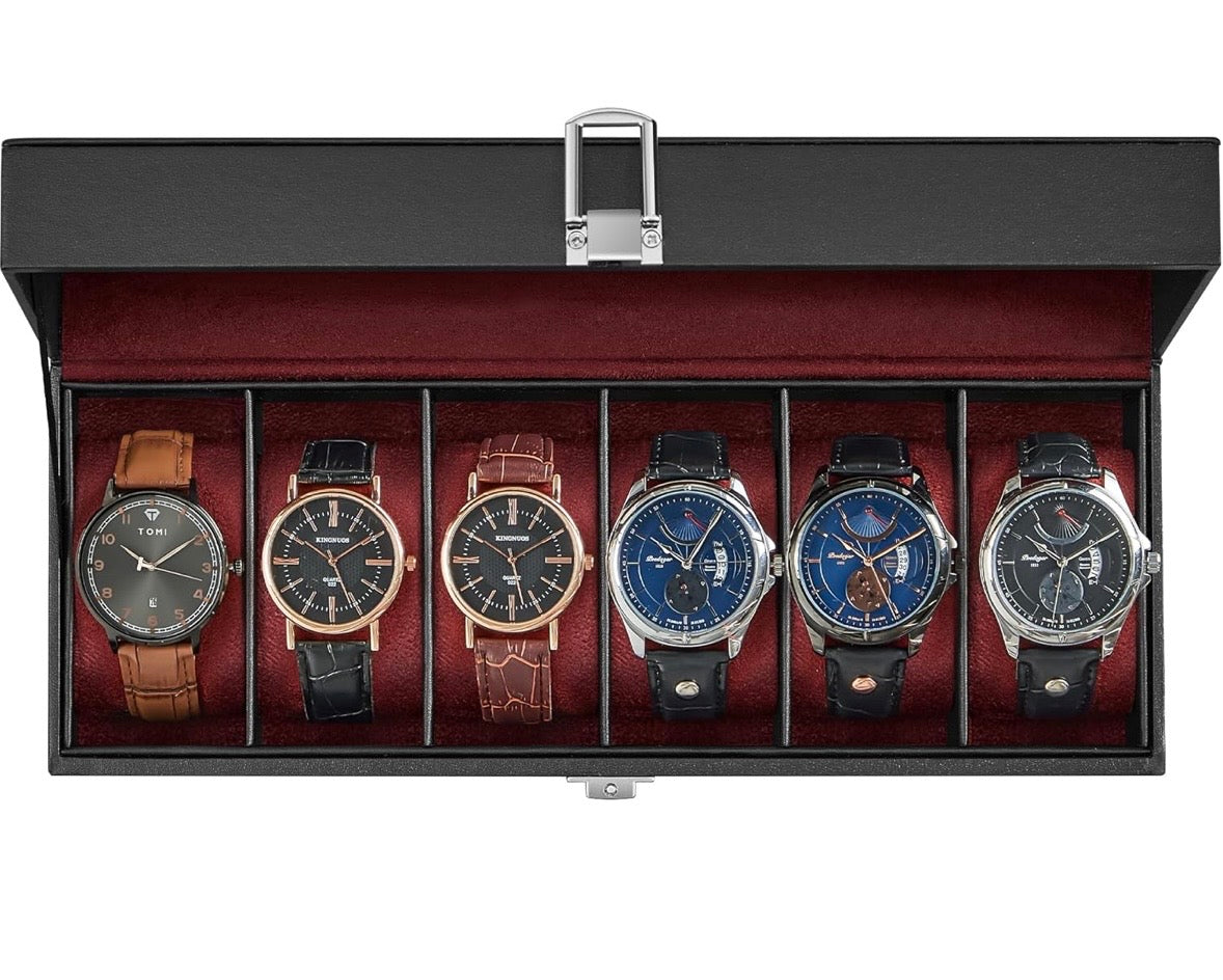 SONGMICS 6-Slot Watch Box Organizer
