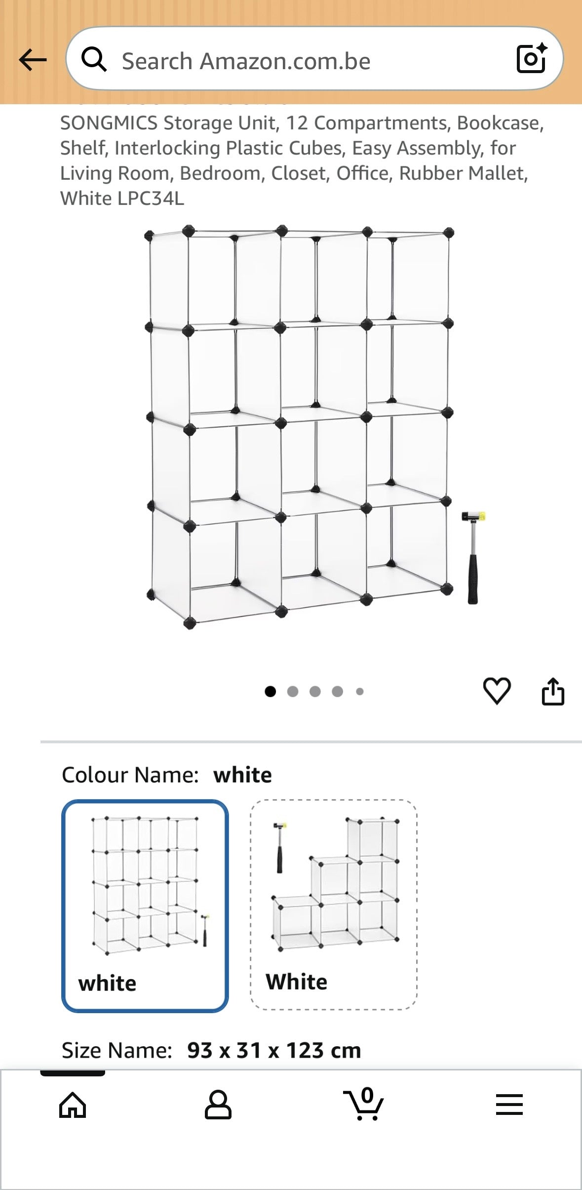 12-Cube Modular Storage Organizer