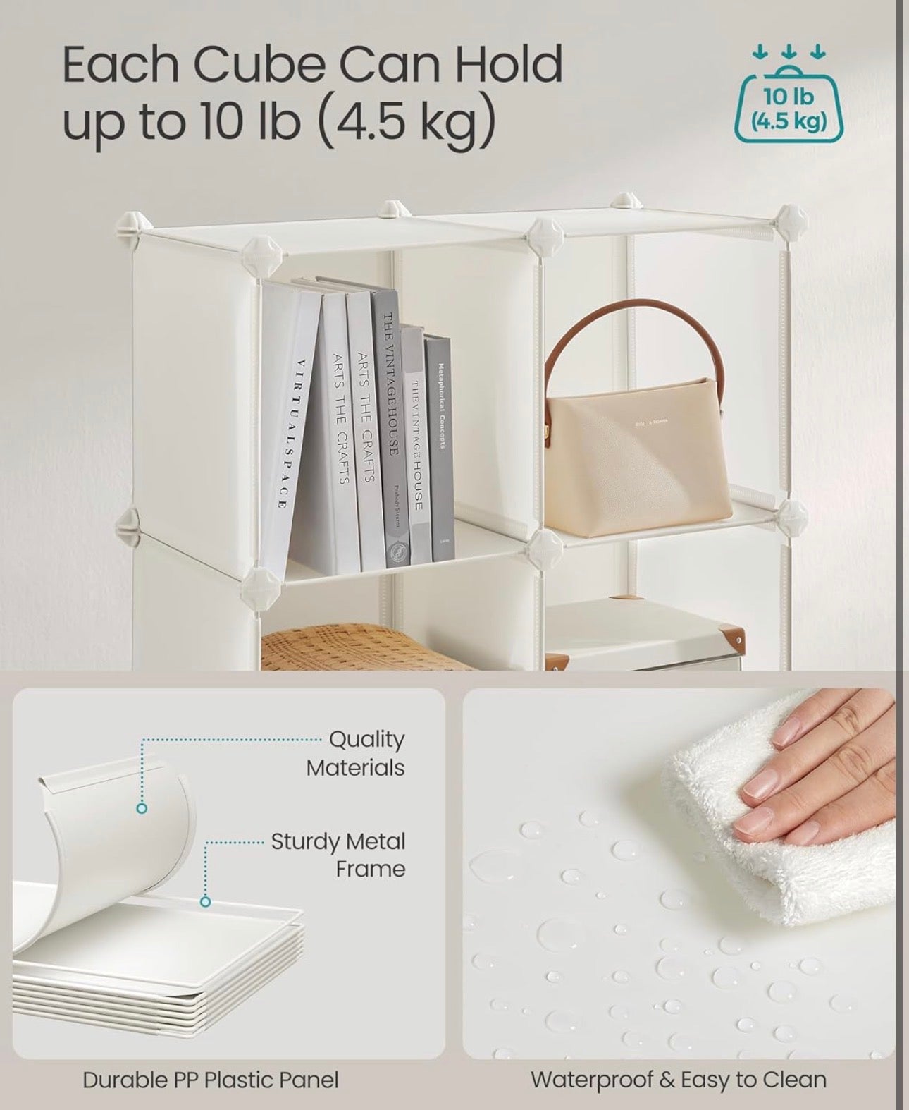 SONGMICS 9-Cube Modular Storage Organizer
