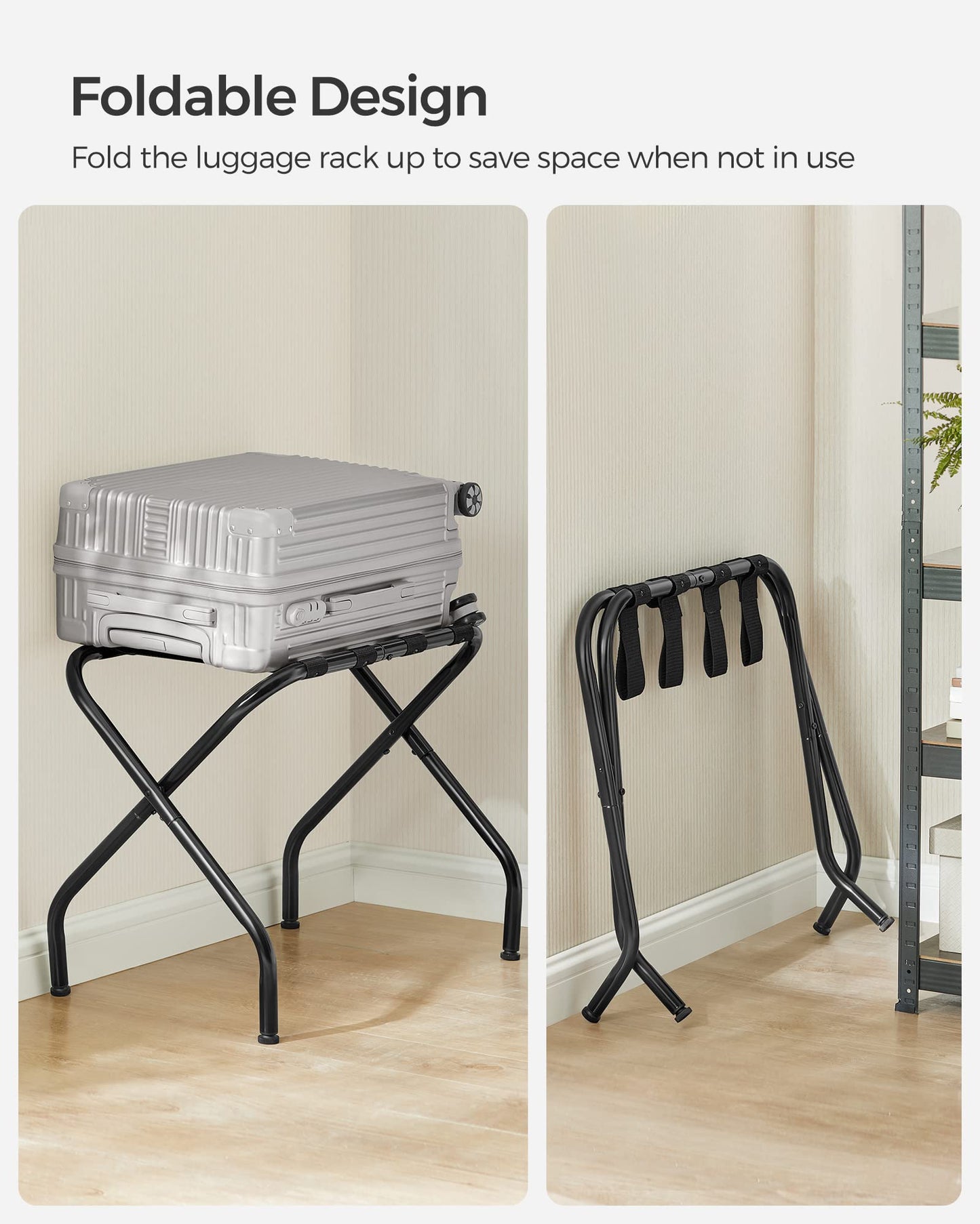 SONGMICS Foldable Luggage Racks – Set of 2