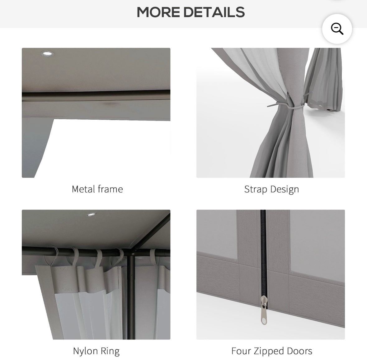 Outsunny 12×10 ft Outdoor Screened Gazebo — UV-Resistant Double Roof Canopy with Mosquito Netting (Light Grey)