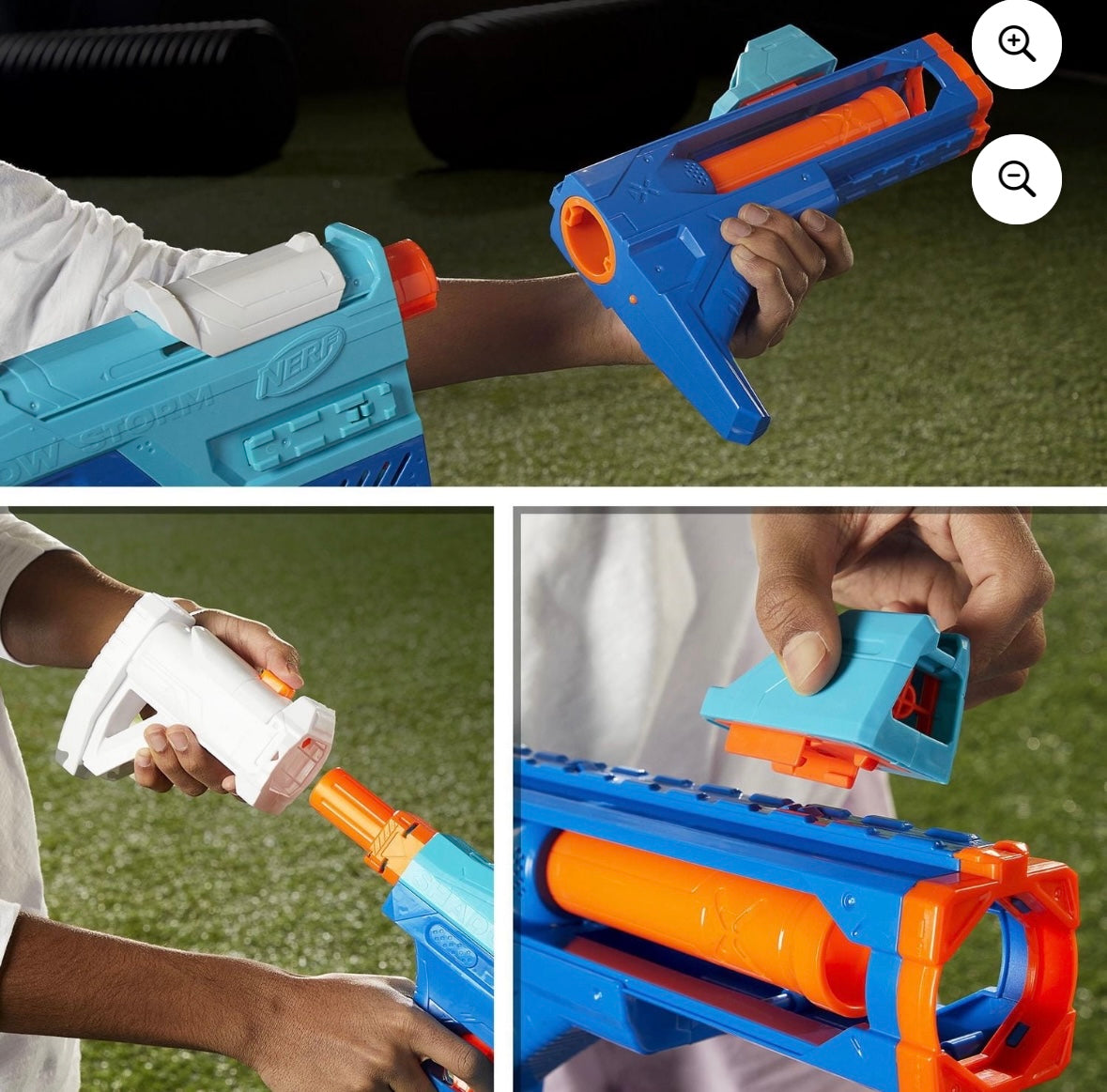 🔫 Nerf N Series Shadow Storm Dart Blaster – 6-in-1 Customizable Set | 24 Elite Darts Included