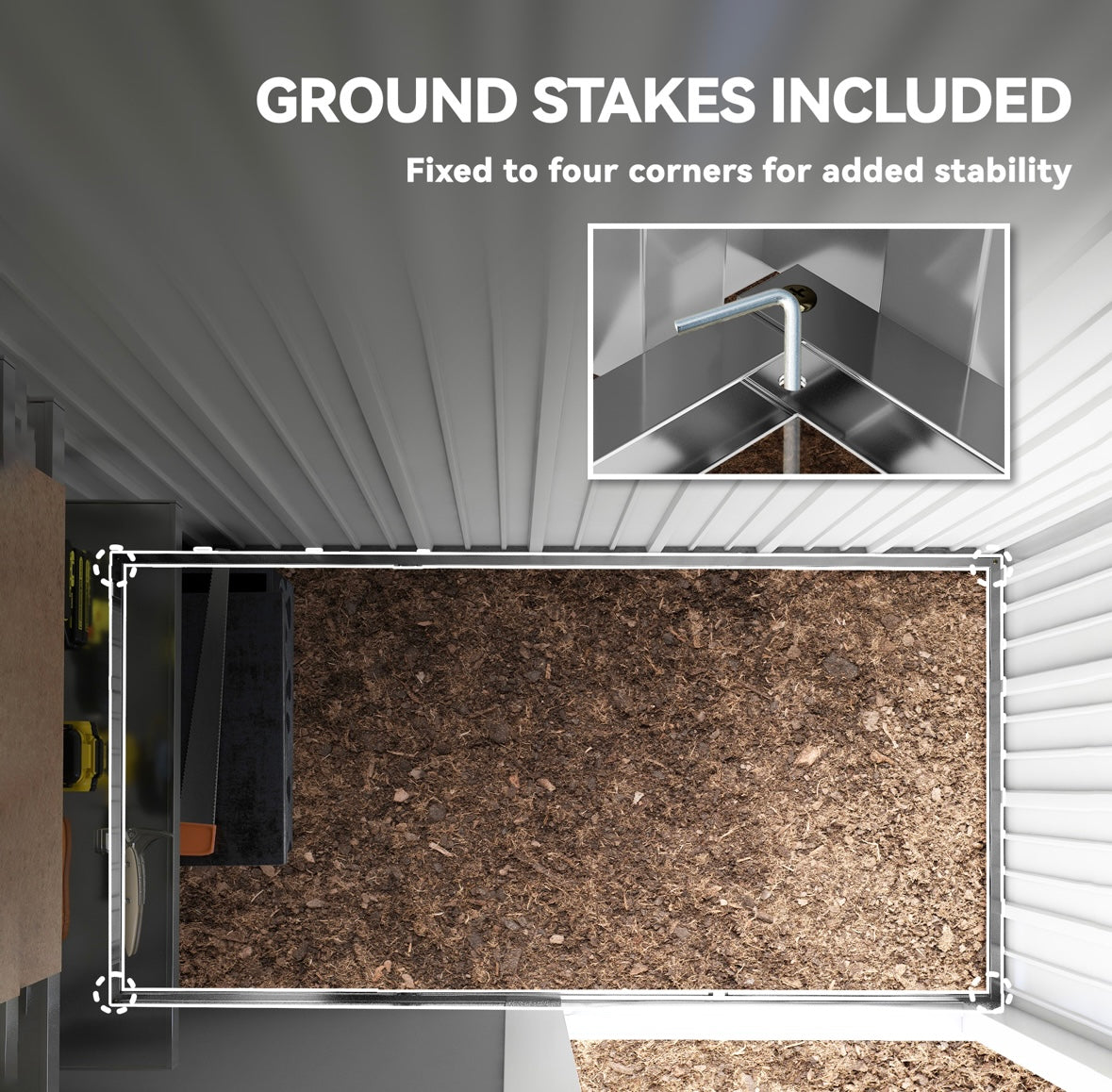 Outsunny Lean-To Steel Garden Storage Shed – Waterproof, Space-Saving, and Durable | Green