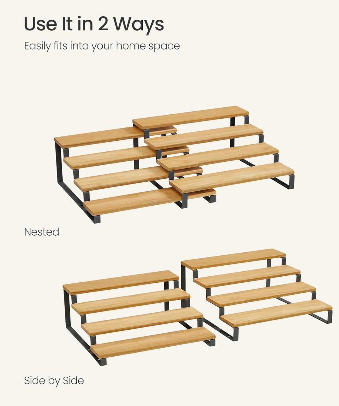 SONGMICS 4-Tier Expandable Spice Rack