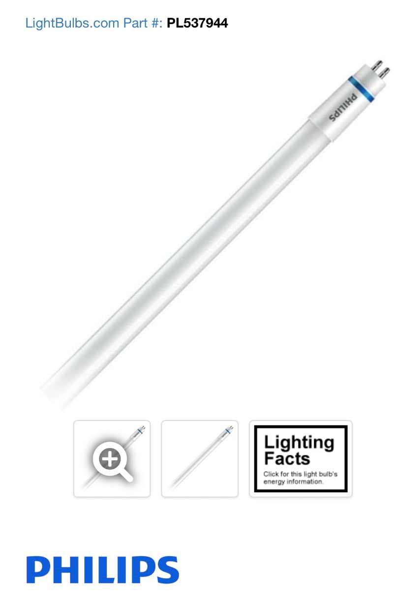 Philips 48” T5 LED Grow Light Tube – 24W, Daylight 5000K