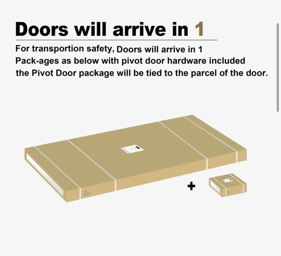 1-Lite Frosted Glass Pivot Door